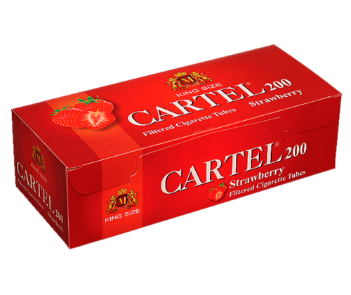 Cartel Cigarette Tubes Strawberry - 200pcs -  Price: 1,05€
