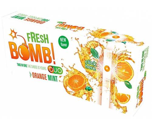 Fresh Bomb Empty Cigarettes Click Tubes Orange Mint - 100pcs. -  Price: 3,60€