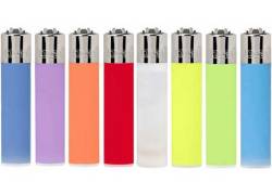 Clipper Αναπτήρας Μεγάλος Transparent - Διάφανος Διάφορα Χρώματα