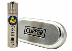 Clipper Αναπτήρας Μεταλλικός Μεγάλος Ασημί - The Bulldog Amsterdam