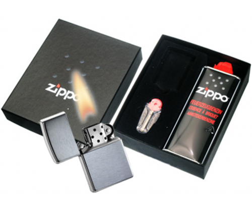 ZIPPO 50RE Κουτί Δώρου Zippo με Ζιπέλαιο και Πέτρες Zippo - Τιμή: 12,90€