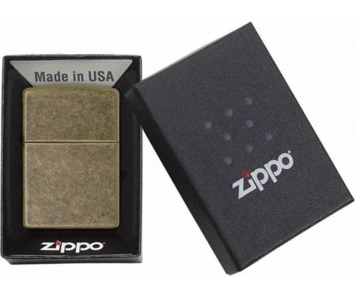 ZIPPO Αναπτήρας - 201FB Antique Brass Plate -  Price: 31,90€