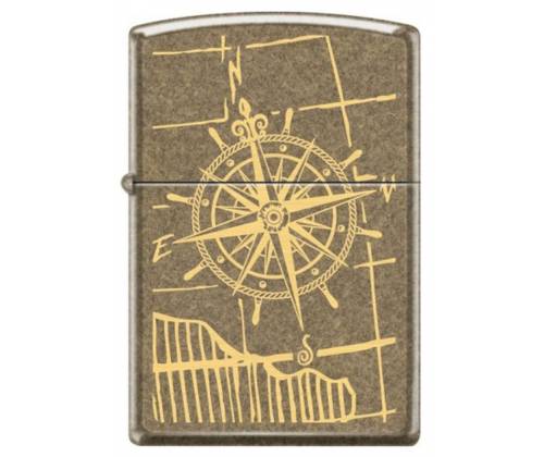ZIPPO Αναπτήρας - 201FB Antique Brass Compass -  Price: 34,90€