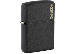 ZIPPO Αναπτήρας - 236ZL Black Crackle με Λογότυπο Zippo