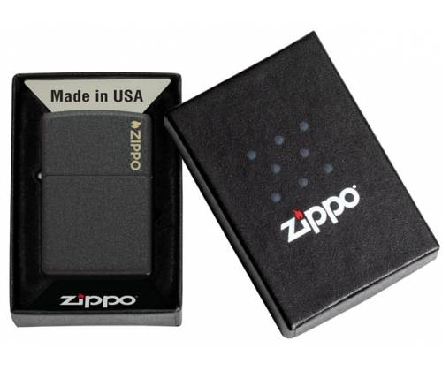 ZIPPO Αναπτήρας - 236ZL Black Crackle με Λογότυπο Zippo - Τιμή: 31,50€