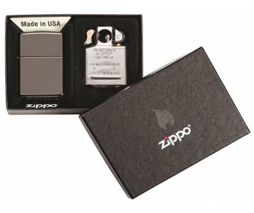 ZIPPO Αναπτήρας - 150 Black Ice & Pipe Insert 29789 - Τιμή: 49,90€