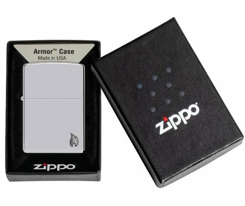 ZIPPO Lighter - Armor® High Polish Chrome Flame (46396) -  Price: 44,00€