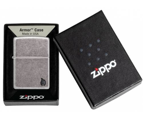 ZIPPO Αναπτήρας - Armor® Antique Silver Flame (46399) - Τιμή: 56,50€