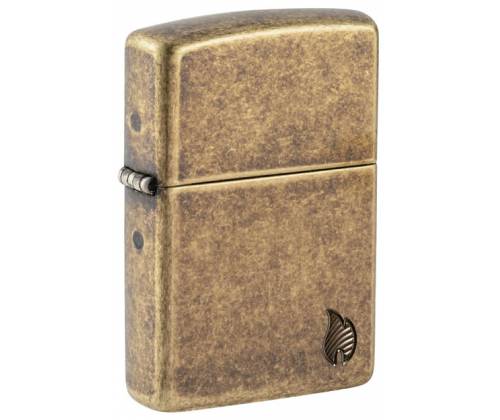 ZIPPO Αναπτήρας - Armor® Antique Brass Flame (46400) - Τιμή: 56,50€