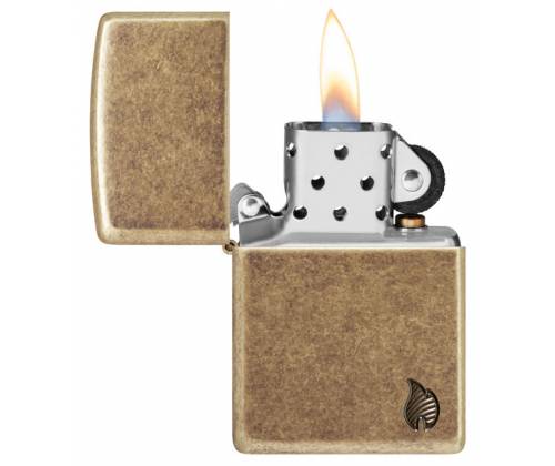 ZIPPO Αναπτήρας - Armor® Antique Brass Flame (46400) - Τιμή: 56,50€