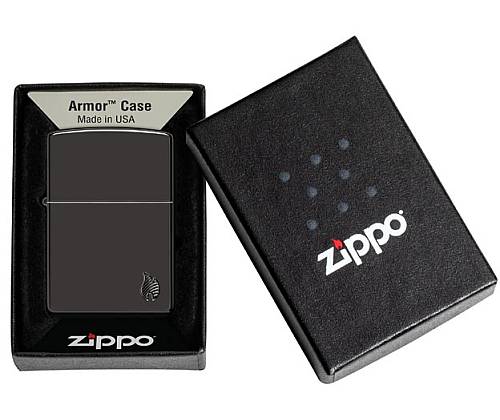 ZIPPO Αναπτήρας - Armor® High Polish Black Flame (46402) - Τιμή: 62,50€