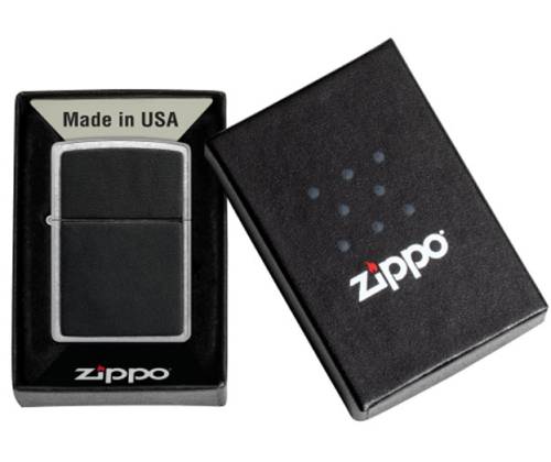 ZIPPO Αναπτήρας - Street Chrome Black Leather (46778) - Τιμή: 33,90€