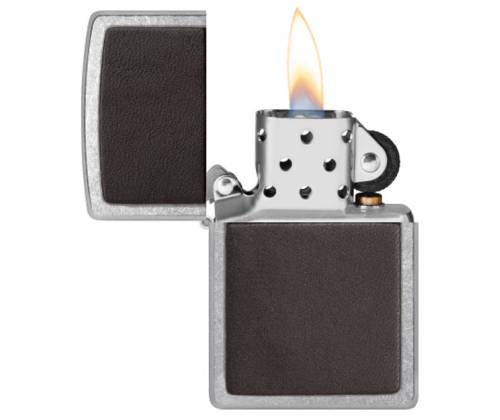 ZIPPO Lighter - Street Chrome Brown Leather (46782) -  Price: 33,90€