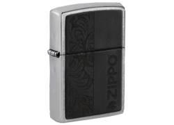 ZIPPO Αναπτήρας - Street Chrome Black Leather Logo (46919)