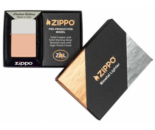 ZIPPO Αναπτήρας Bimetal Case Lighter - Sterling Silver Lid (48694) - Τιμή: 359,00€