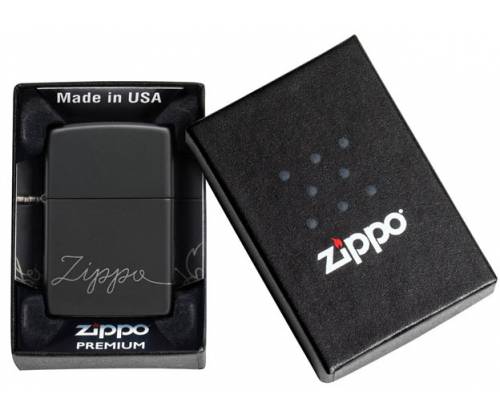 Zippo Αναπτήρας - 48979 Black Logo - Τιμή: 39,40€