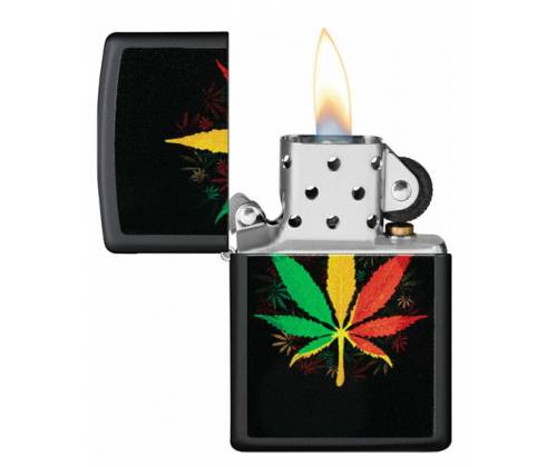 ZIPPO Αναπτήρας - Rasta Cannabis Design - Τιμή: 55,50€