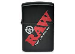 ZIPPO Raw Αναπτήρας - Black with Logo