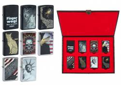 Zippo Σετ Πολυτελής Κασετίνα Πολυτελείας με 8 Αναπτήρες - Συλλεκτικό