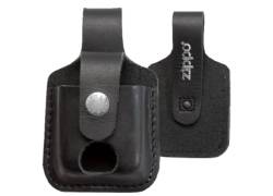 Zippo Δερμάτινη Θήκη Μαύρη με Εγκοπή - Μπαίνει στη Ζώνη LPTBK