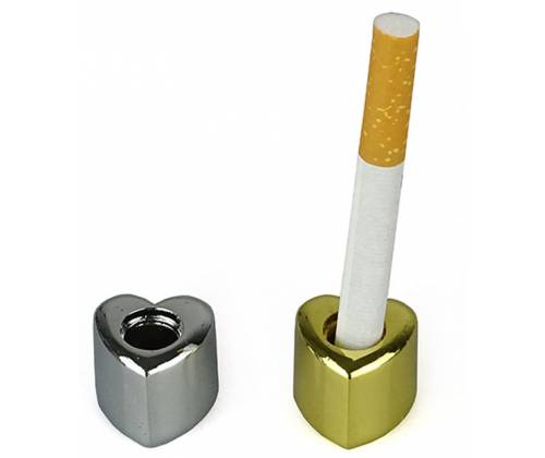 Snuffer Metal Heart Design (Mini Ashtray) - 2cm -  Price: 2,80€