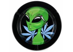 Metallic ashtray - Alien Leaf Design