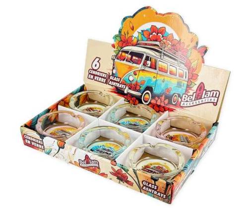 Τασάκι Γυάλινο Διαφανές Belfam - Cool Vans 8,5cm - Τιμή: 3,30€