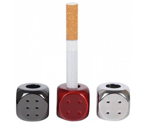 Snuffer Μεταλλικό Σχέδιο Ζάρι (Τασάκι Μινι) - 2.4cm -  Price: 2,80€