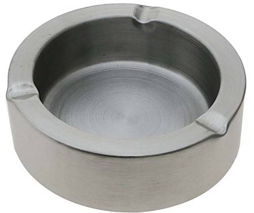 Metal Ashtray Silver - 12cm - Price: 4,70€