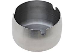 Metal Ashtray Round Ashtray Silver Matt - Small 7.5cm