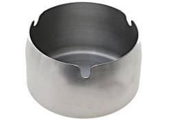 Metal Ashtray Round Ashtray Silver Matt - Medium 8.5cm