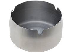 Metal Ashtray Round Ashtray Silver Matt - Large 9.5cm
