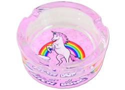 Transparent Glass Ashtray - Bitch Bong 8.5cm