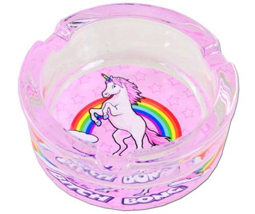 Transparent Glass Ashtray - Bitch Bong 8.5cm - Price: 3,80€