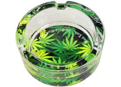 Transparent Glass Ashtray - Leaves 8.5cm
