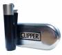 Clipper Αναπτήρας Μεταλλικός Μεγάλος - Black & Silver Metal - Τιμή: 8,90€
