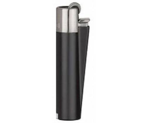 Clipper Αναπτήρας Μεταλλικός Μεγάλος - Black & Silver Metal - Τιμή: 8,90€
