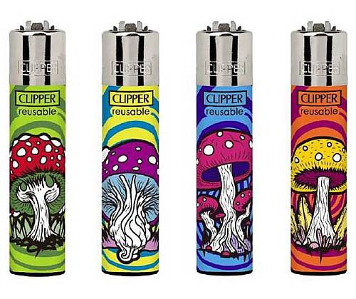Clipper Αναπτήρας Μεγάλος - MAGIC MUSHROOMS - Τιμή: 1,30€