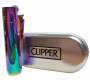 Clipper Αναπτήρας Μεταλλικός Μεγάλος - Rainbow Icy Colour Metal - Τιμή: 9,90€