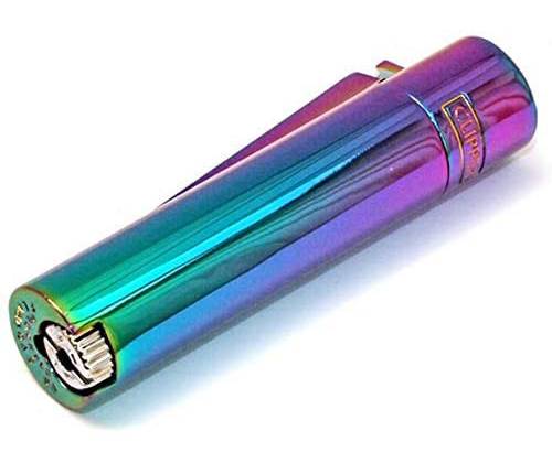Clipper Αναπτήρας Μεταλλικός Μεγάλος - Rainbow Icy Colour Metal - Τιμή: 9,90€
