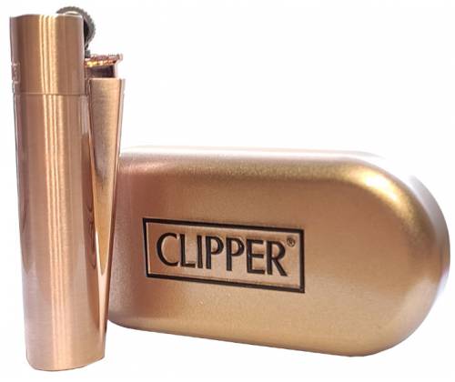 Clipper Αναπτήρας Μεταλλικός Μεγάλος - Rose Gold Metal - Τιμή: 8,90€