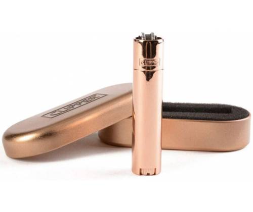 Clipper Αναπτήρας Μεταλλικός Μεγάλος - Rose Gold Metal - Τιμή: 8,90€