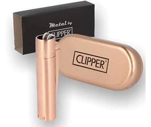 Clipper Αναπτήρας Μεταλλικός Μεγάλος - Rose Gold Metal - Τιμή: 8,90€