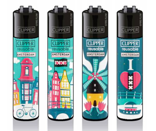 Clipper Αναπτήρας Μεγάλος - Amsterdam in Colour - Τιμή: 1,30€