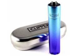 Clipper Αναπτήρας Μεταλλικός Μεγάλος - Blue / Purple Gradient Metal