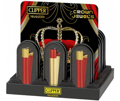 Clipper Αναπτήρας Μεταλλικός Μεγάλος - Crown Jewels - Τιμή: 12,50€