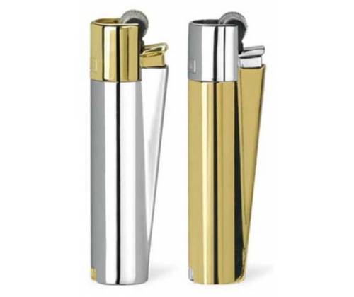 Clipper Αναπτήρας Μεταλλικός Μεγάλος - Gold & Silver Metal - Τιμή: 9,50€