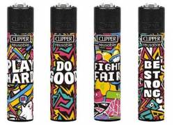 Clipper Αναπτήρας Μεγάλος - Graffiti Motos + BW