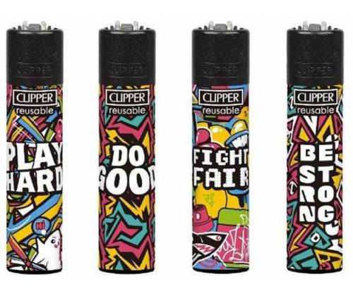 Clipper Αναπτήρας Μεγάλος - Graffiti Motos + BW - Τιμή: 1,30€