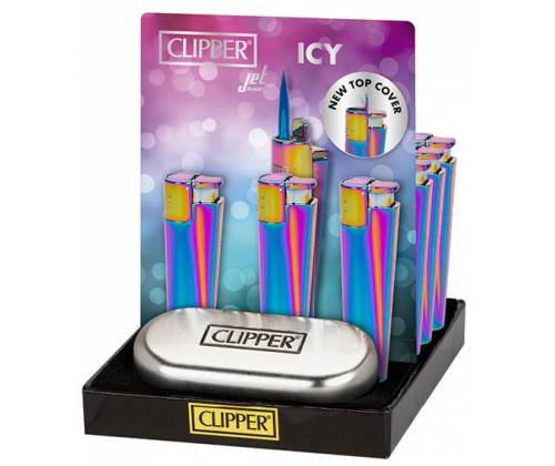 Clipper Αναπτήρας Μεταλλικός Αντιανεμικός Jet Flame - Rainbow Metal - Τιμή: 12,90€